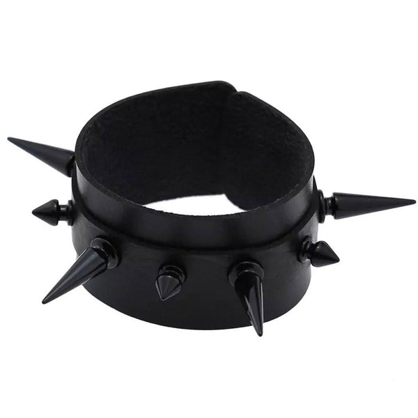 Punk Spike Leather Bracelet