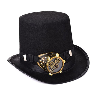 Steampunk Top Hat with Monocle Goggles