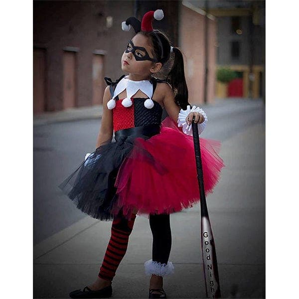 Harley Quinn Inspired Girls Tutu Dress