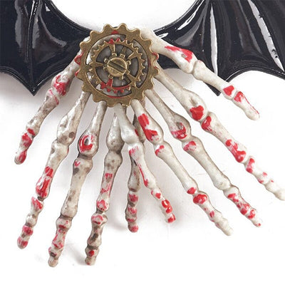 Bat Skeleton Hand Brooch