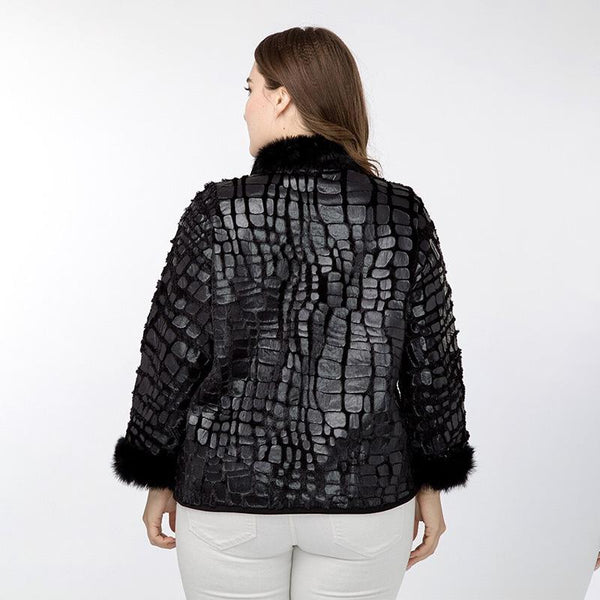 Sassy Black Croc Jacket