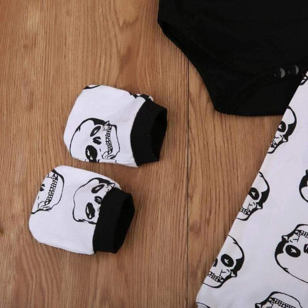 Classic Skull Goth Baby Clothes Set