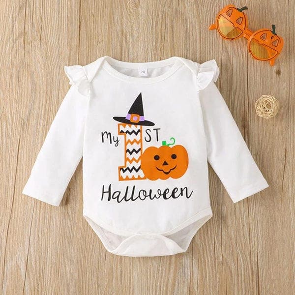 First Halloween Baby Jumper Dress Set