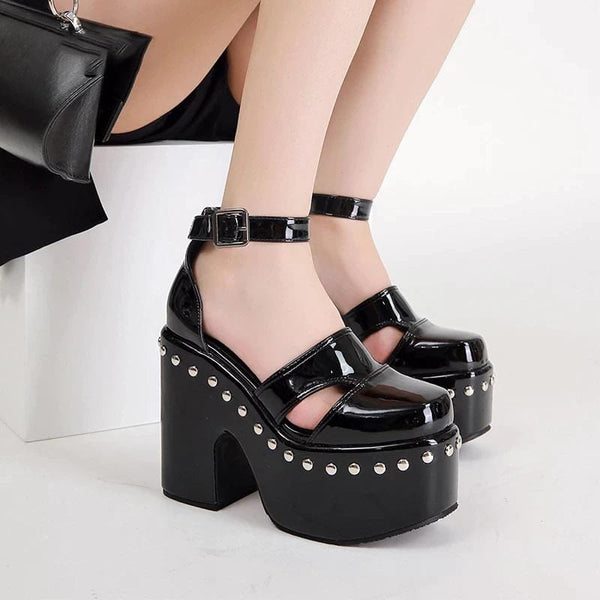 Blaque Rivet Platform Shoes