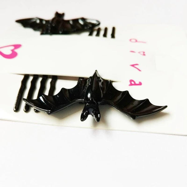 Black Bat Hair Clip