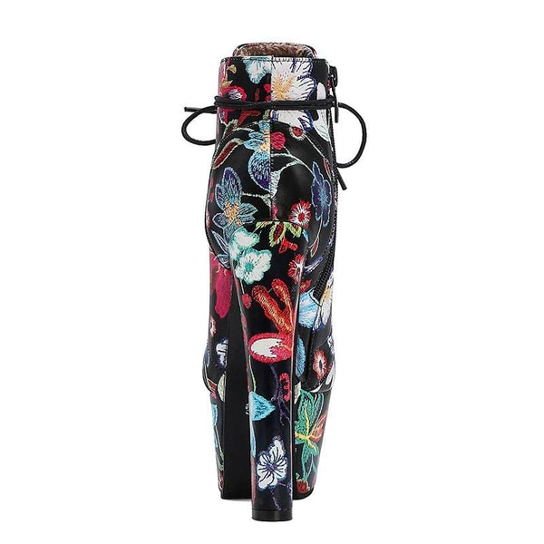 Gothic Punk Floral Boots