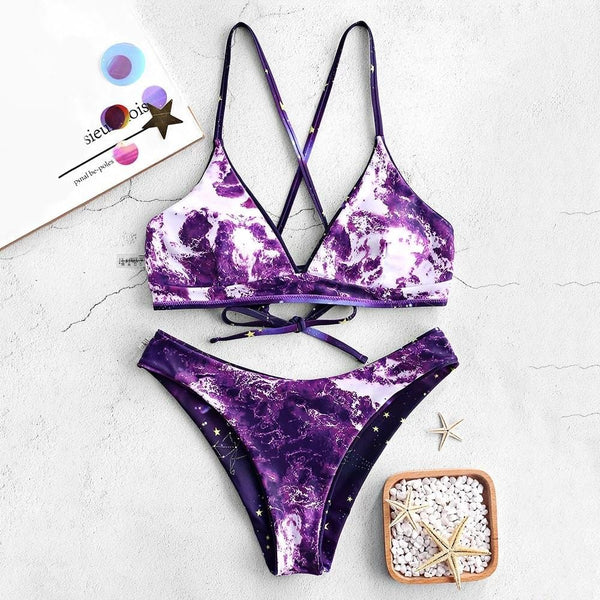 Galaxy Lace-Up Reversible Bikini