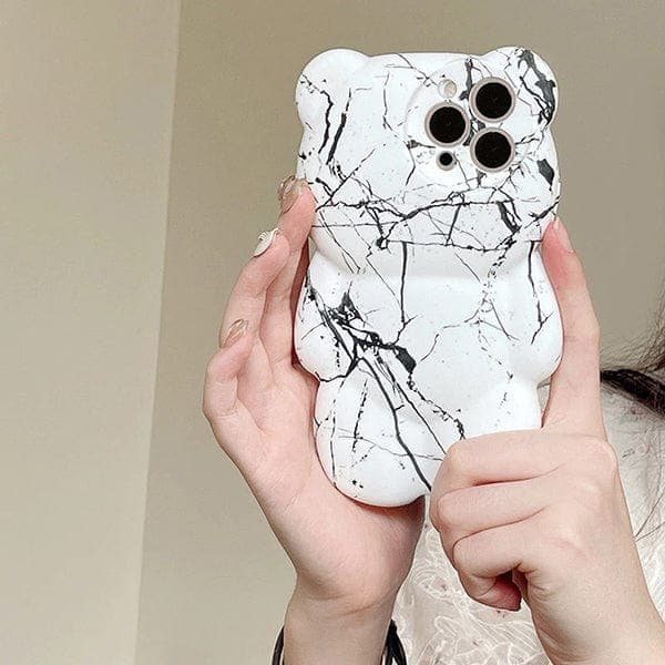 Marble Bear Phone Case