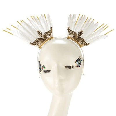 Louise Feather Crown Headband