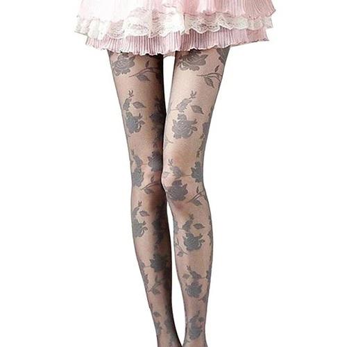 Dark Rose Lace Stockings