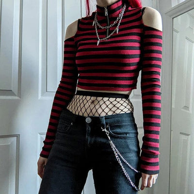 Hide and Seek Striped Crop Top