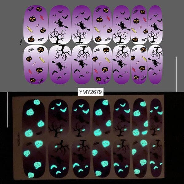 Spooktacular Glow In The Dark Nail Stickers