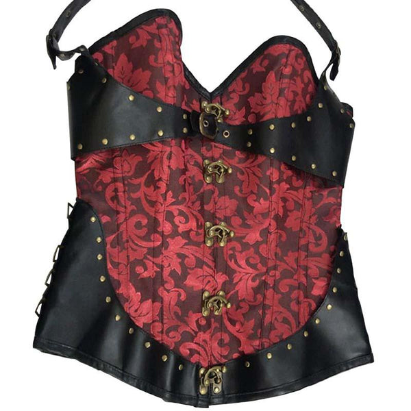 Dark Abyss Brocade Steampunk Corset