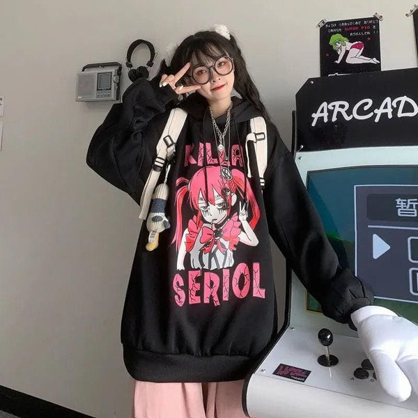 Serial Killer Kawaii Oversized Hoodie