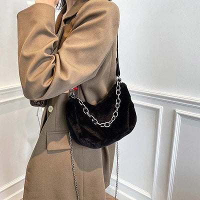 Miss Fuzzy Chain Shoulder Bag