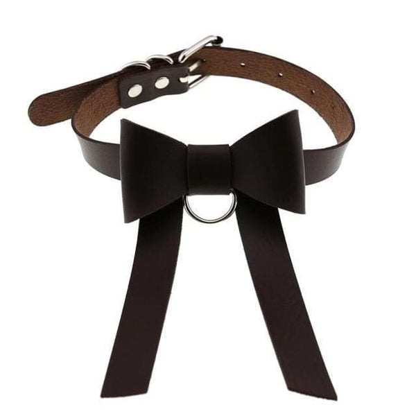 Bowknot Leather Choker