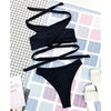 Aubree Crisscross Halter Wrap Bikini Set
