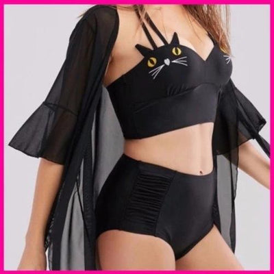 Black Cat Inspired Swimsuit