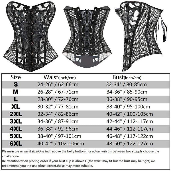 Gothic/Steampunk Steel Boned Waist Trainer Corset 4