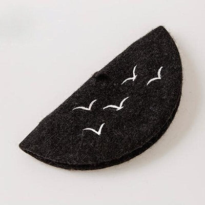 Seagulls In Dark Beret Hat