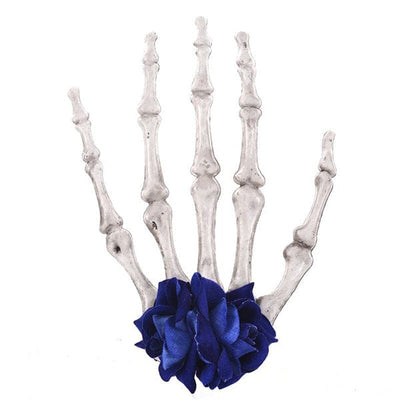 Floral Skeleton Hand Hair Clip/Brooch