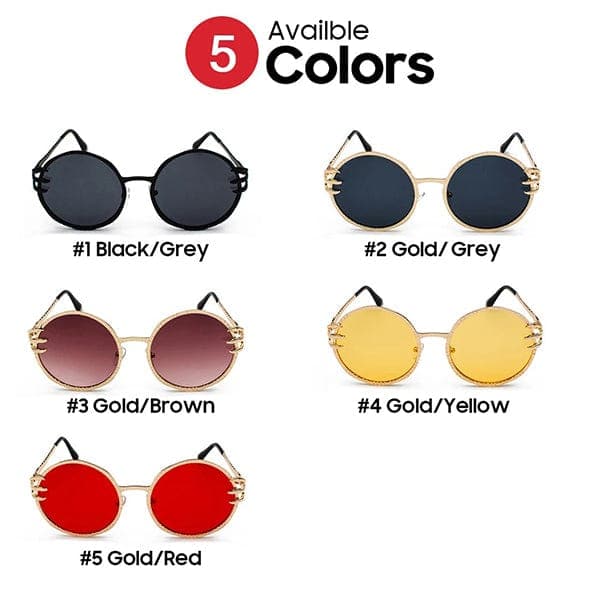 Skull Claw Round Sunglasses