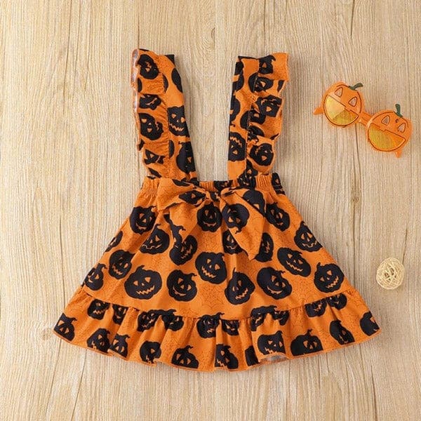 First Halloween Baby Jumper Dress Set