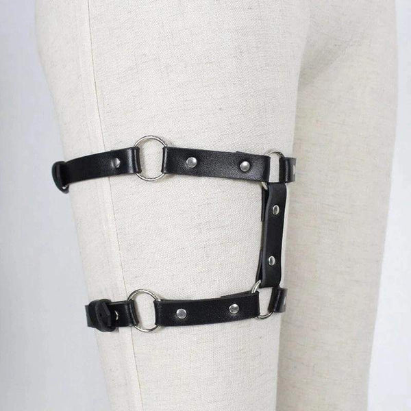 Gothic Mistress Leg Harness