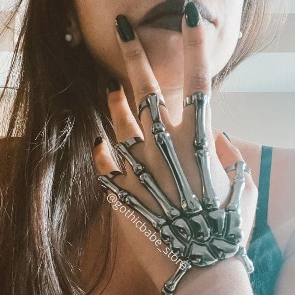 Skeleton Hand Bra - Gothic Babe Co