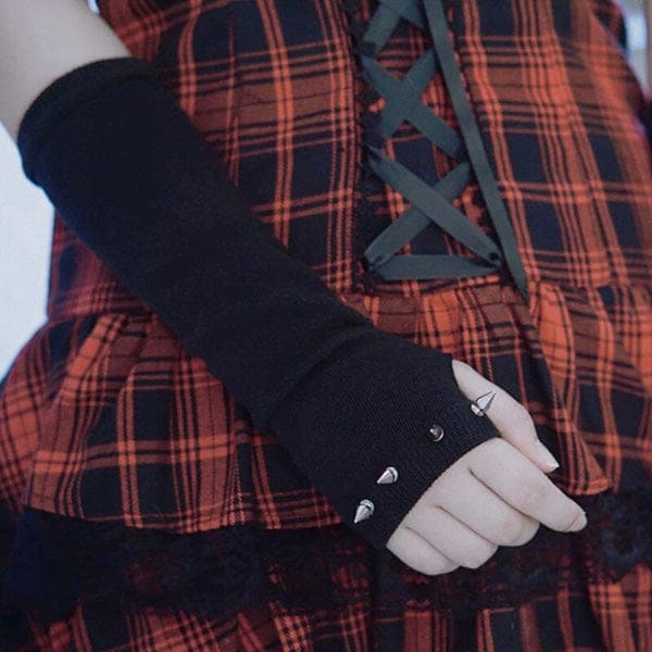 On the Edge Fingerless Long Gloves