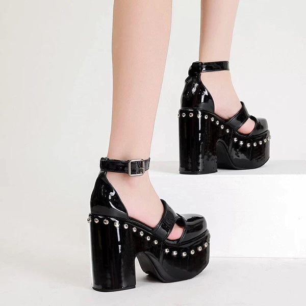 Blaque Rivet Platform Shoes