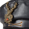 Deer Hunter Leather Beret Hat