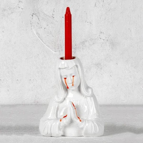 Crying Mary Candle Holder