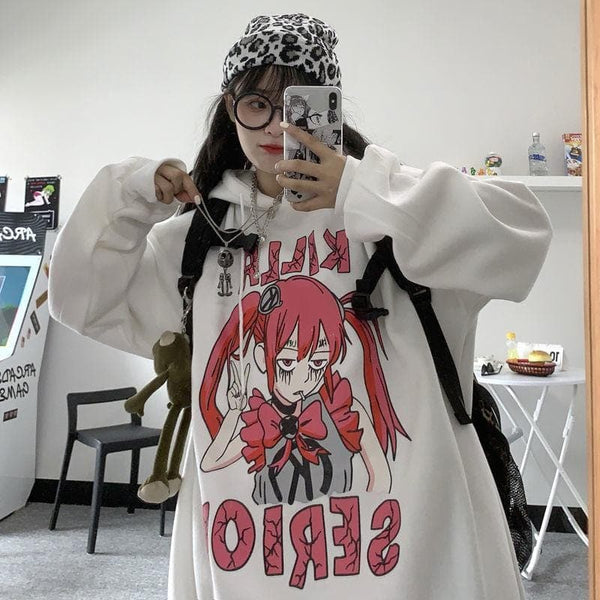 Serial Killer Kawaii Oversized Hoodie