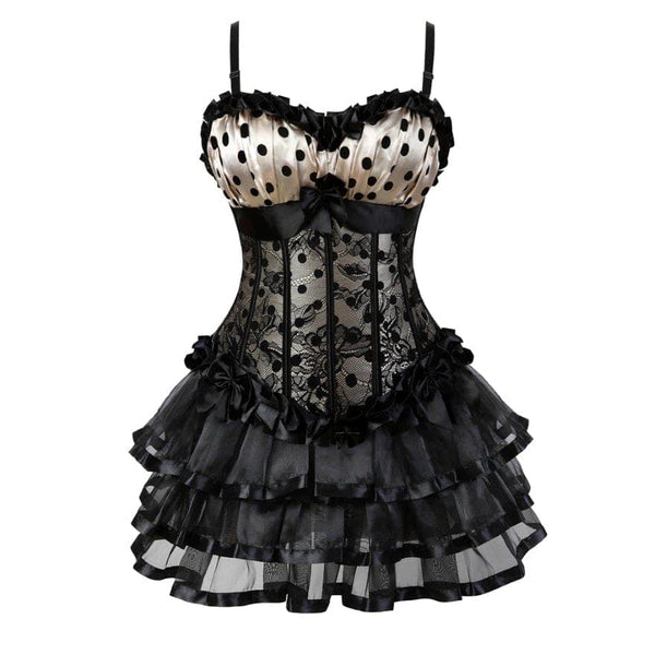 Polka Dot Overbust Corset Dress