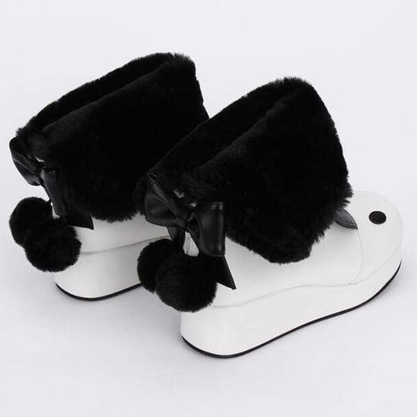 B&W Bunny Toe Shoes