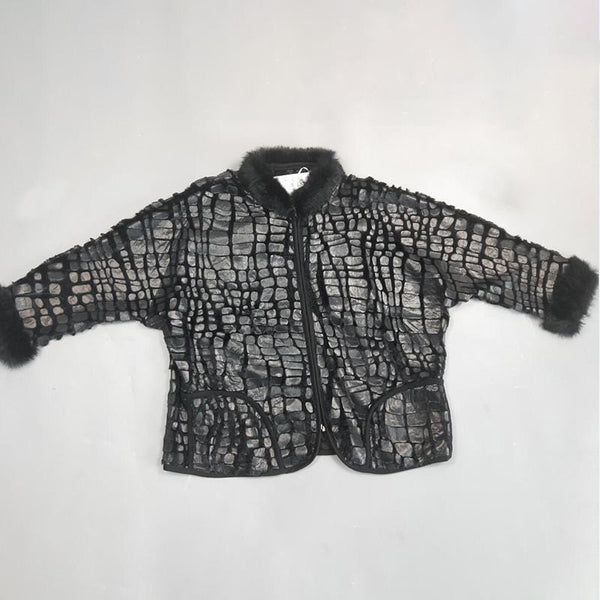 Sassy Black Croc Jacket