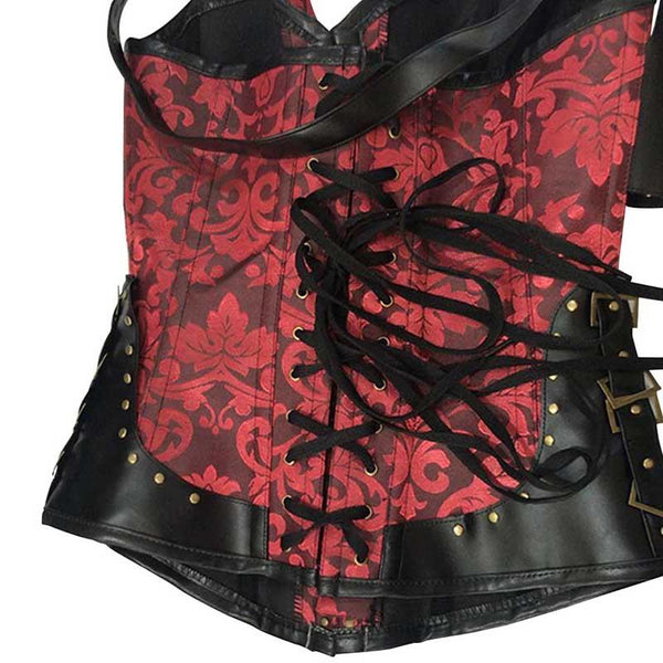 Dark Abyss Brocade Steampunk Corset