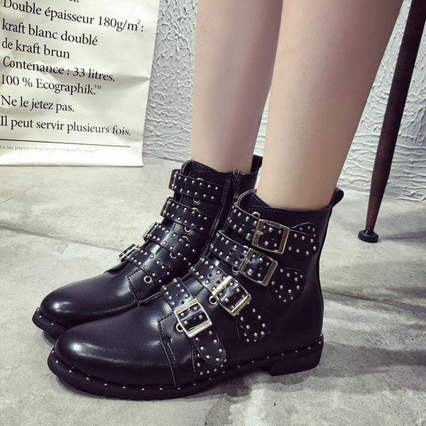 Gothic Buckle Boots