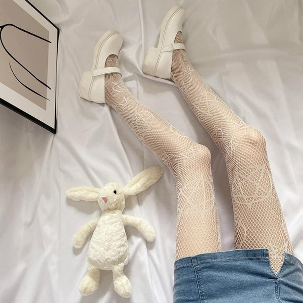 Magical Pentagram Fishnet Tights