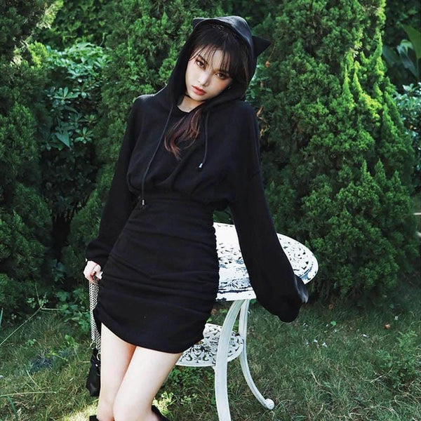 Kawaii Slim Dress Hoodie