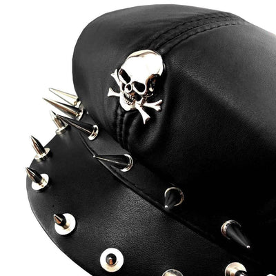 Steampunk Biker Skull Hat