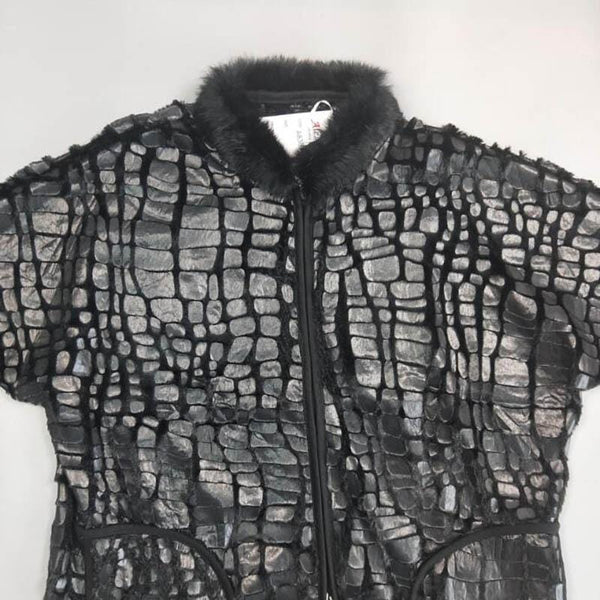 Sassy Black Croc Jacket