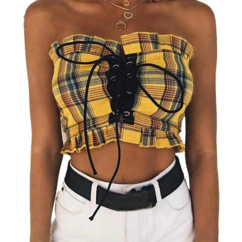 Crave Tartan Crop Top