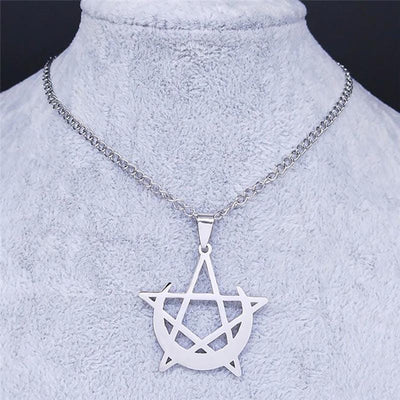 Moon Pentagram Gothic Necklace