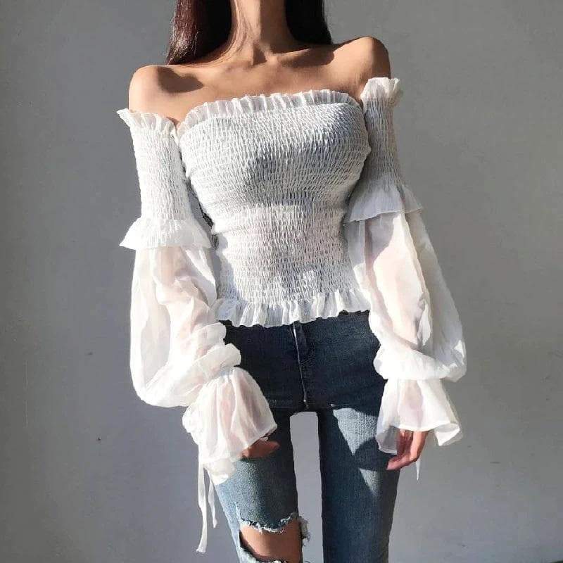 Elvira Off Shoulder Sexy Blouse