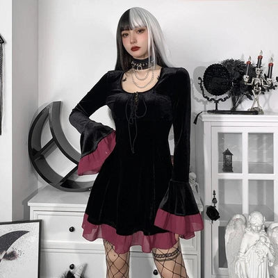 Bloody Witch Velvet Dress