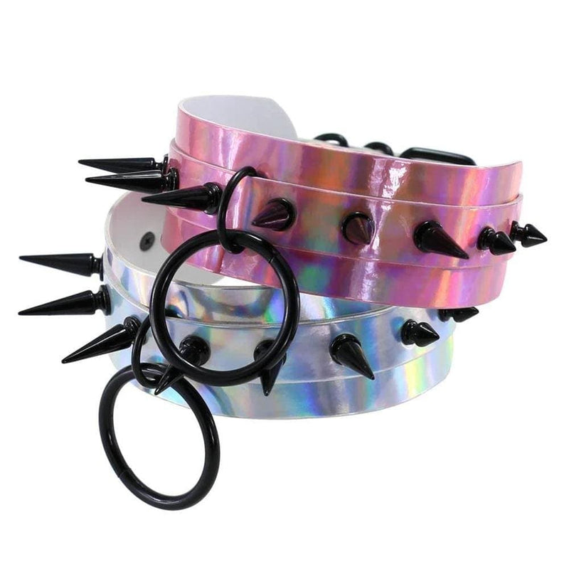 Sharpy Holographic Choker Necklace