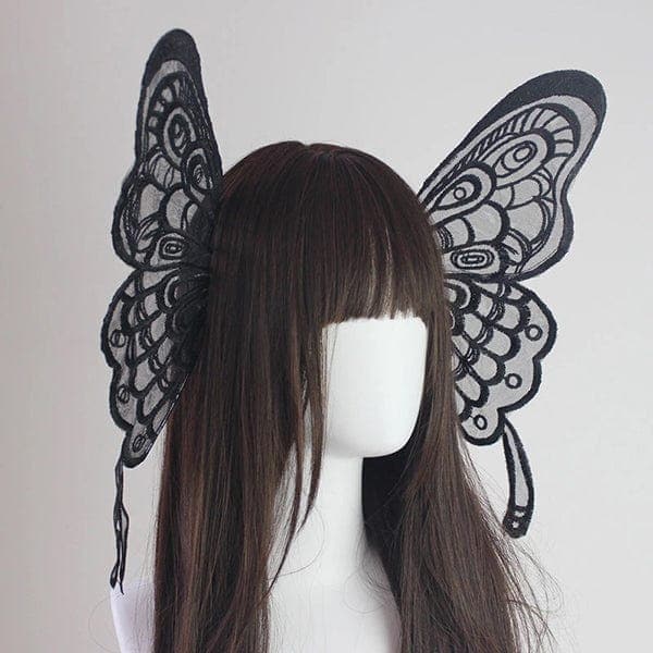 Gothic Butterfly Wings Headwear