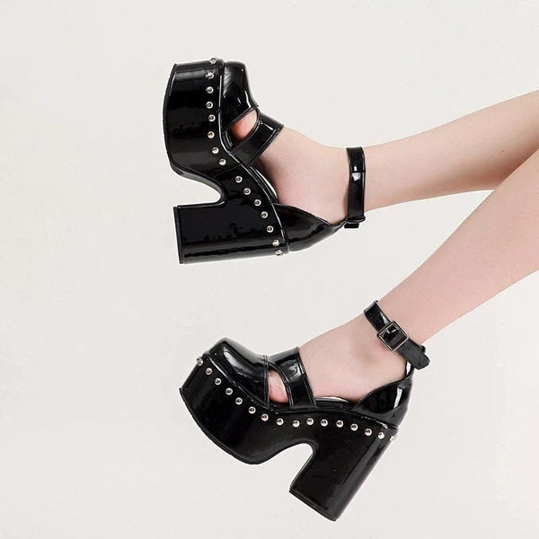 Blaque Rivet Platform Shoes